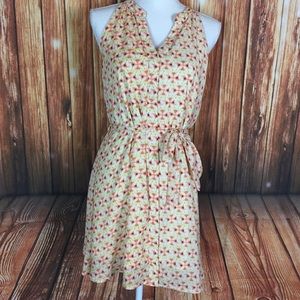 MOON M Orange Cream Kaleidoscope Mirror Tie Dress